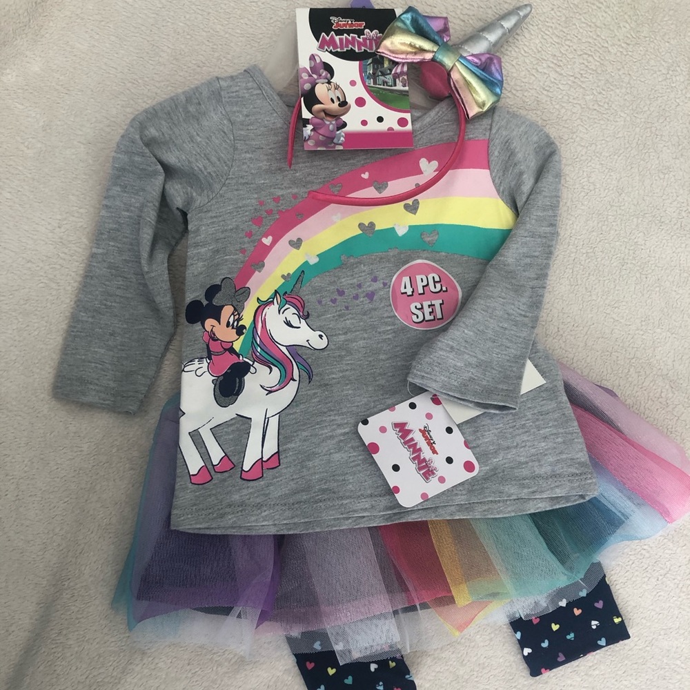 New Disney Junior 12M Girl 4pc Ensemble